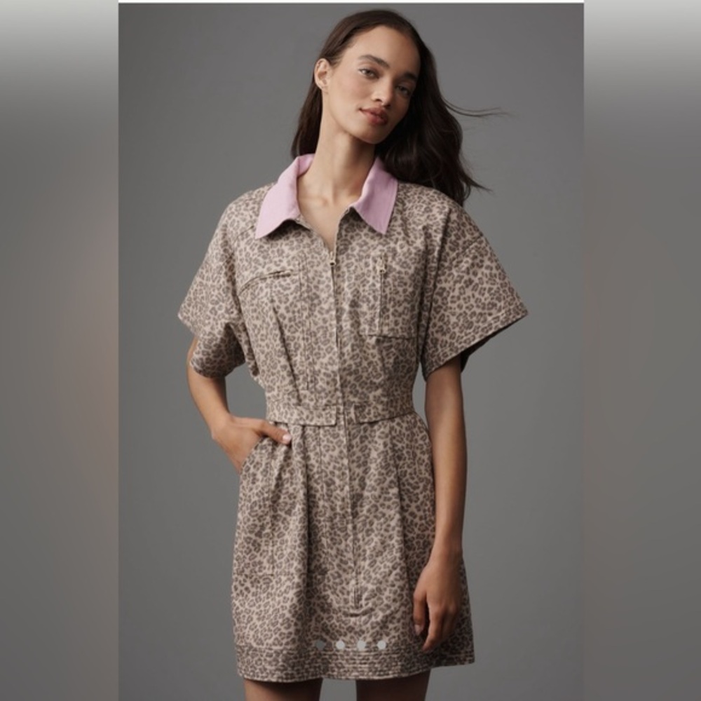 Maeve x Anthropologie Utility Fit & Flare Utility Mini Dress